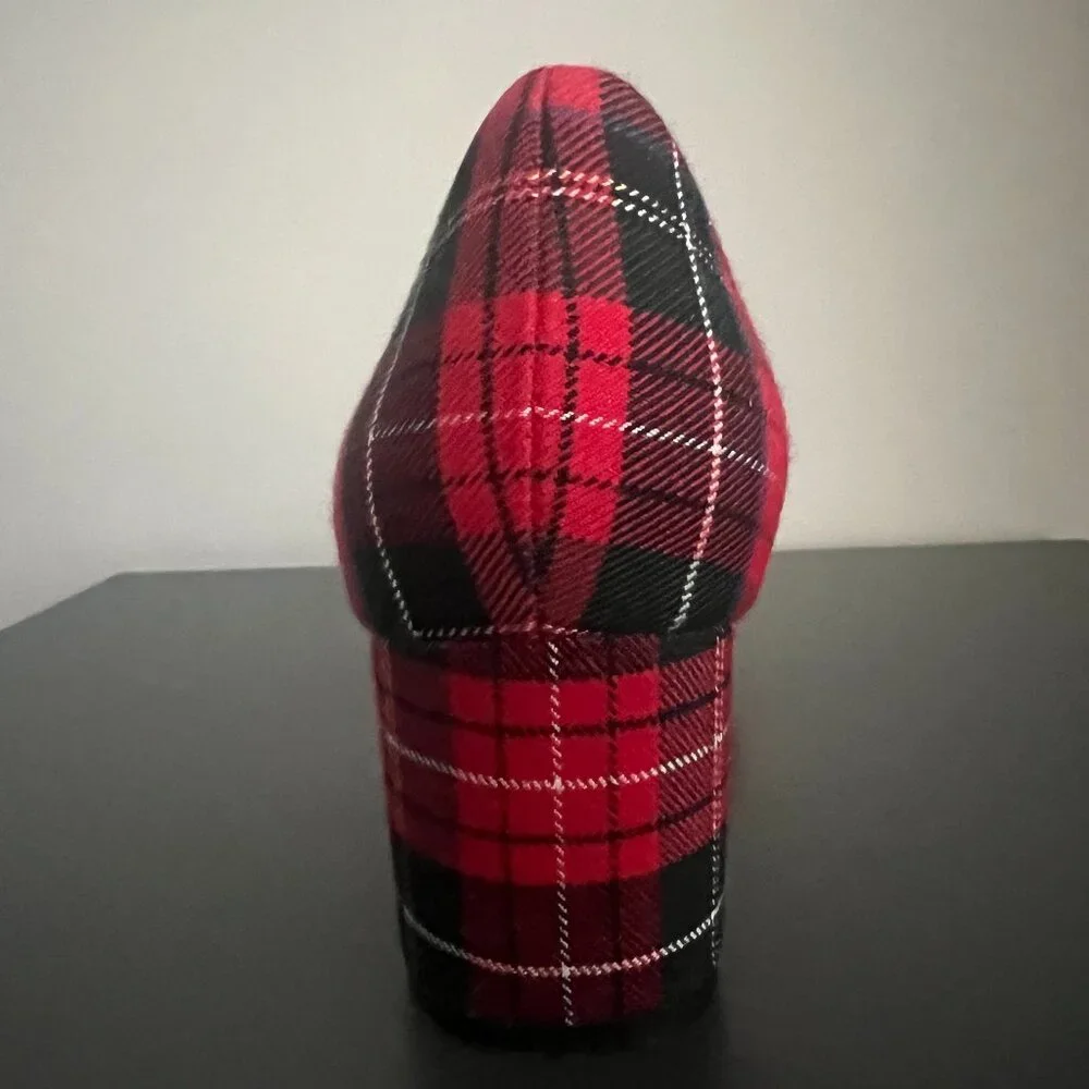 Alex + Alex Tartan Plaid Block Heels - Size 10 - Picture 2 of 5
